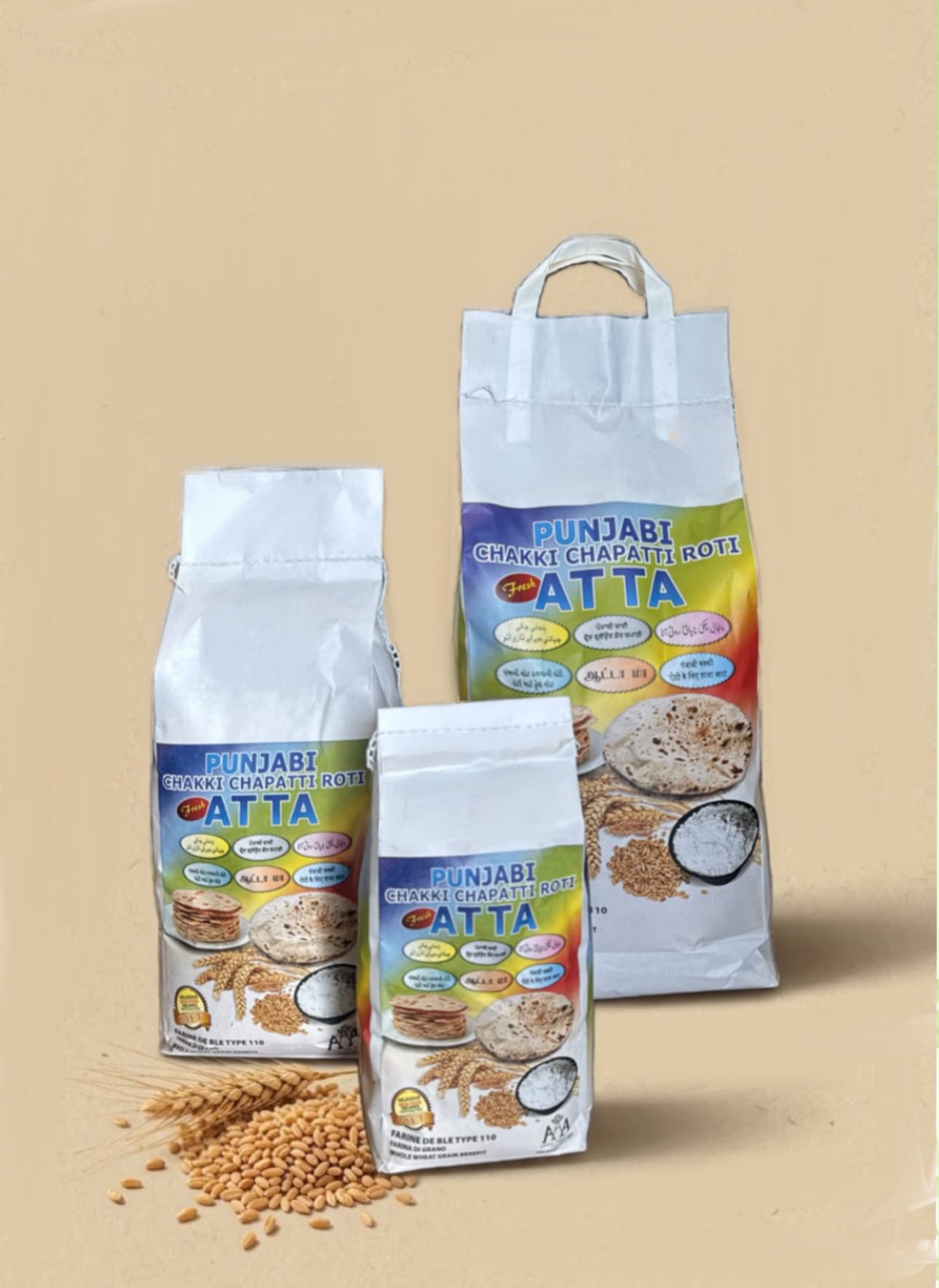 Atta Punjabi Chakki – Farine de blé complet pour chapatis et rotis
